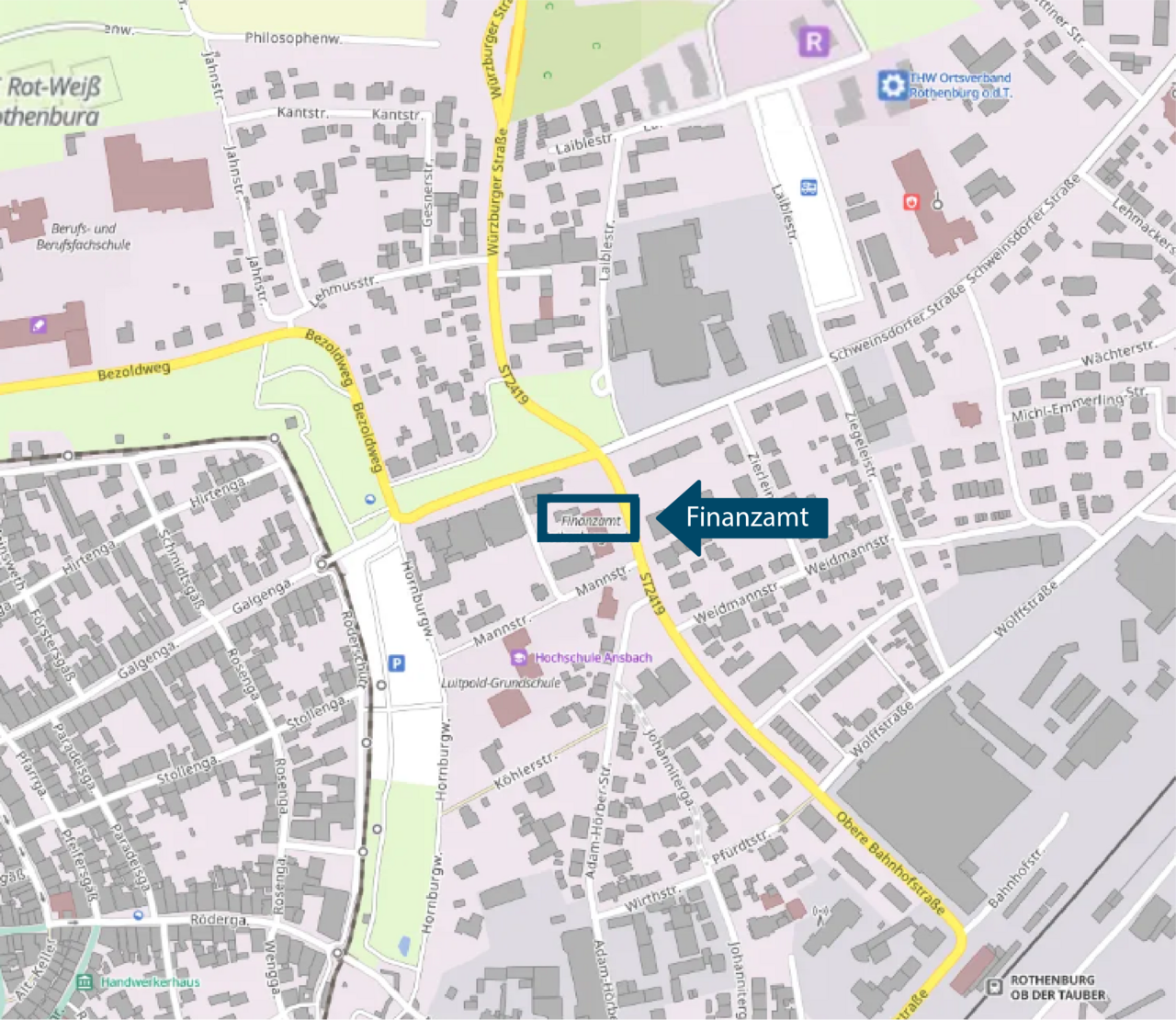  Lageplan Mannstraße Rothenburg o. d. T.